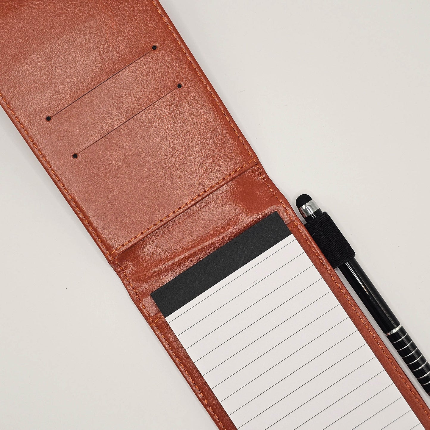 Retro-Notizblock aus Kunstleder mit Touchscreen-Stylus