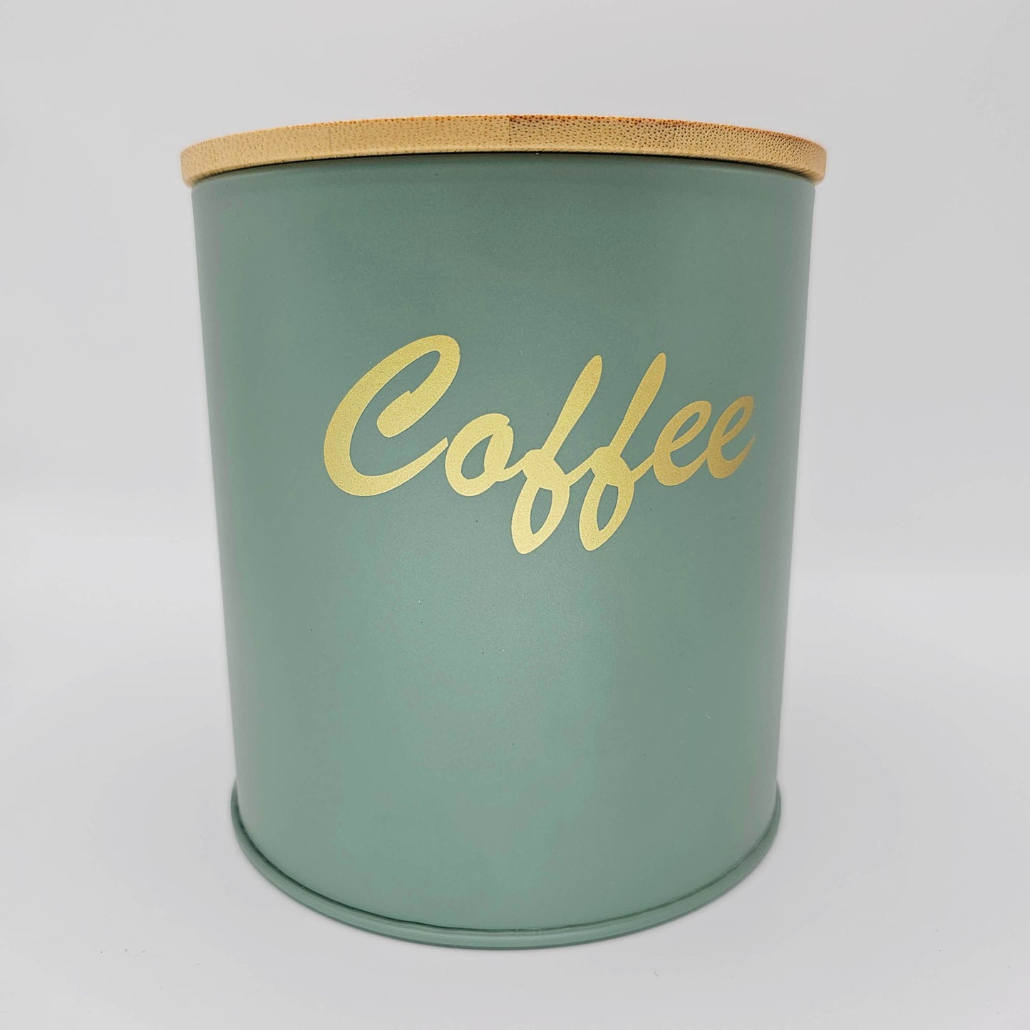 Kaffeedose aus Metall mit Bambusdeckel