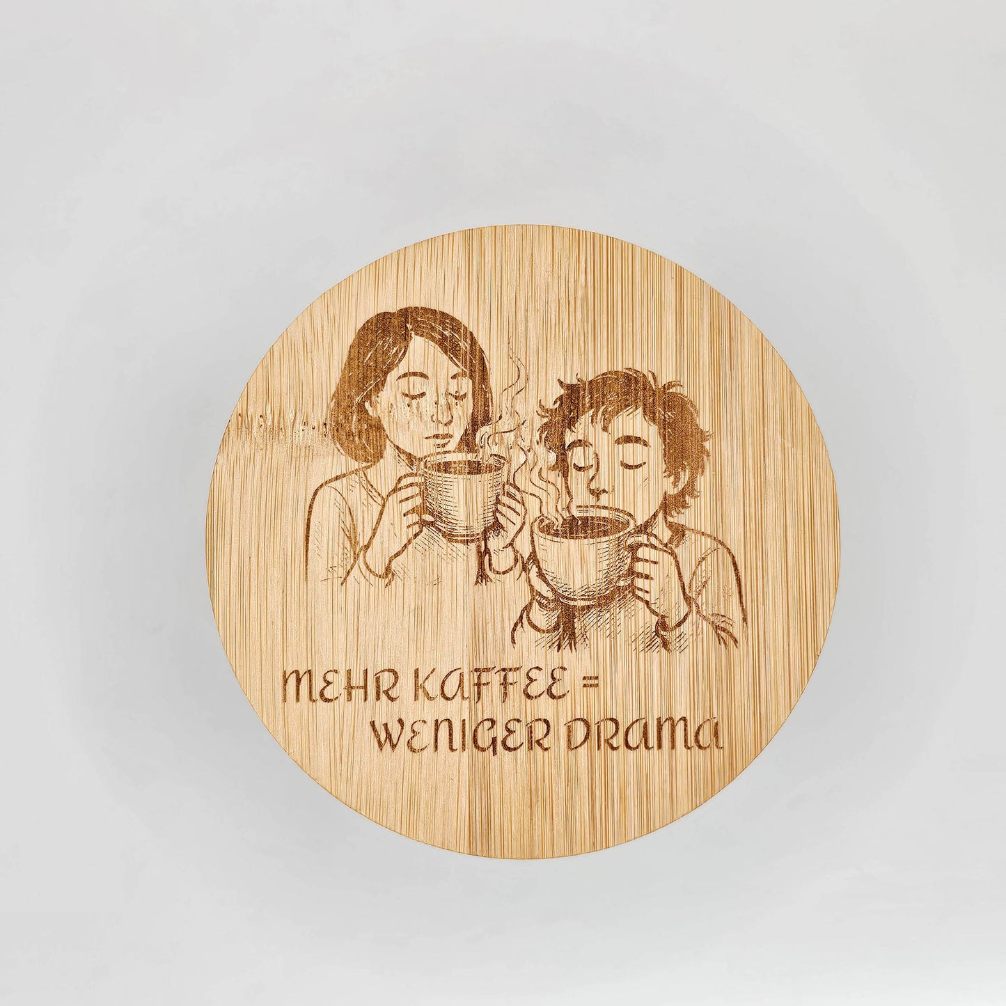 Kaffeedose aus Metall mit Bambusdeckel