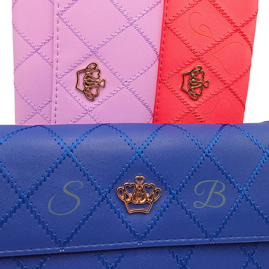 Damenportemonnaie aus Echtleder mit Initialen