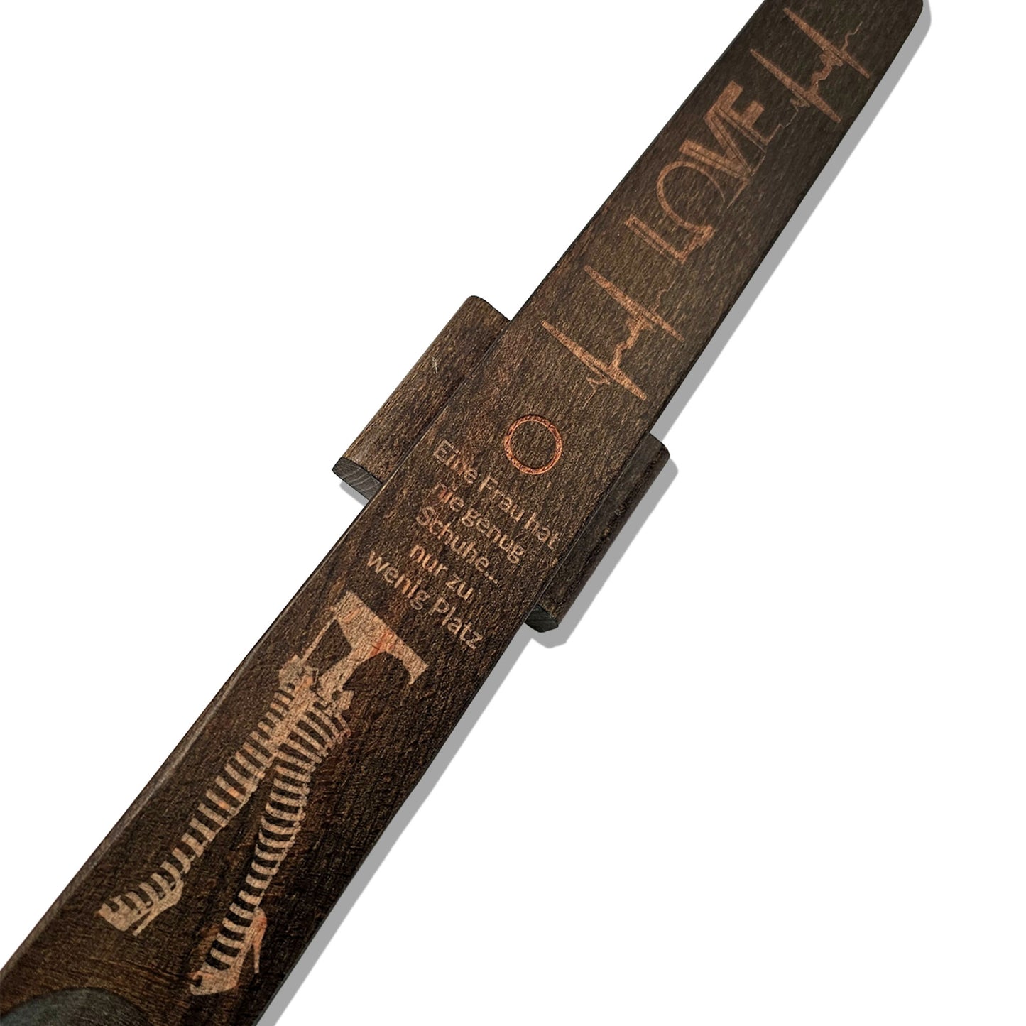 Holz-Schuhlöffel mit langem Griff und Magnet
